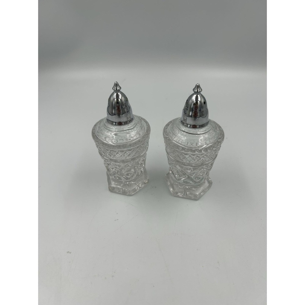 Imperial Glass Cape Cod clear salt and pepper shakers